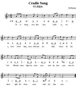 淘儿歌简谱网提供简谱歌谱大全-Cradle Song简谱下载
