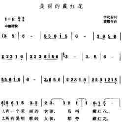 淘儿歌简谱网提供简谱歌谱大全-美丽的藏红花简谱下载